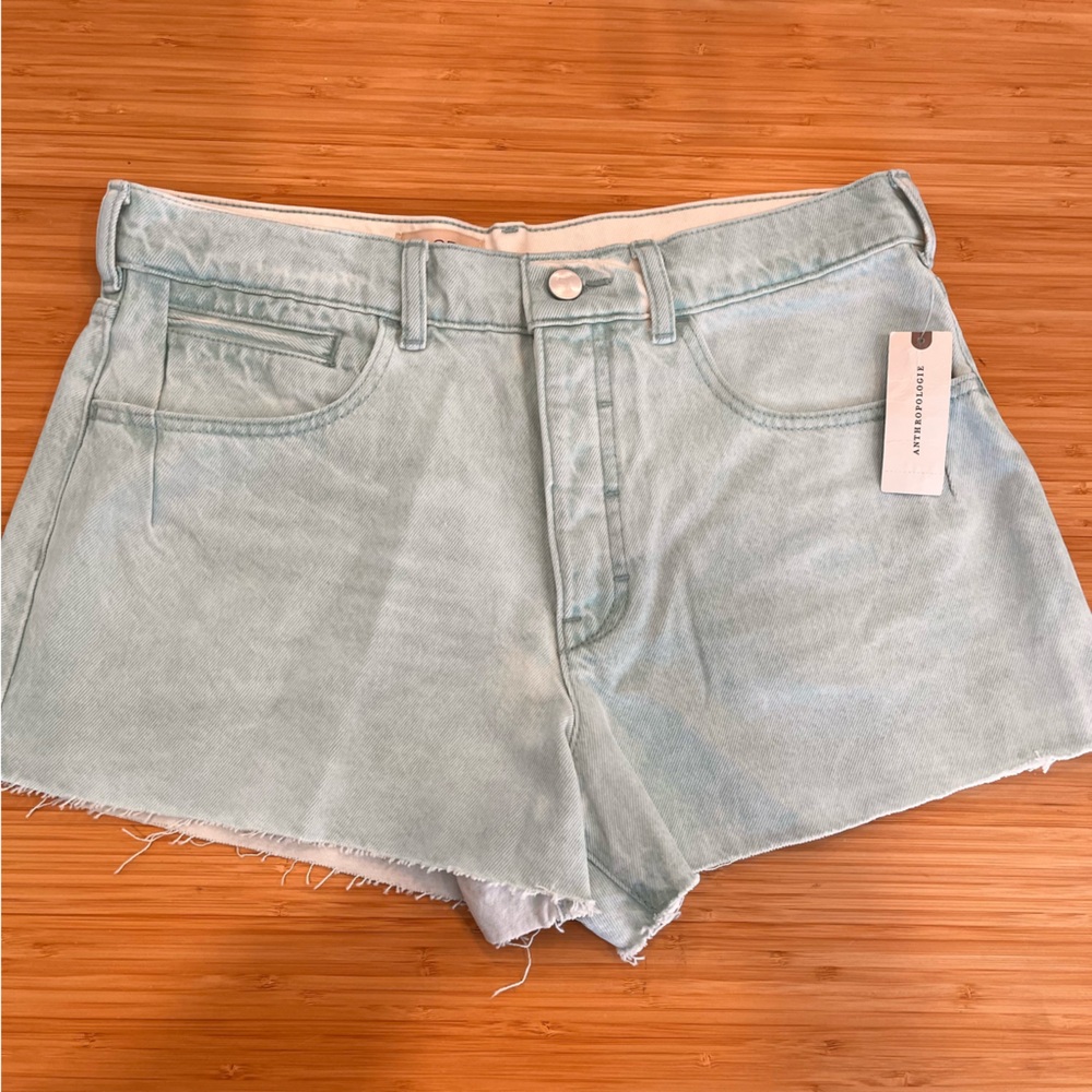 PILCRO Women's 29 Mint Everyday Shorts Distressed Denim Cotton NWT Beach Summer